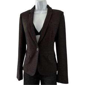 Liu Jo Wool Herringbone Blazer Brown S
